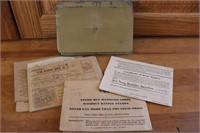 1943 War Rations Book & Ration Stamps