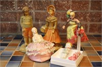 Group of Vintage Statues and Dolls