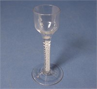 18th century air twist stem wine glass