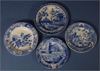 Four various Spode blue & white toy plates