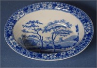 Spode blue and white toy (miniature) pie dish