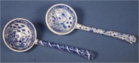 Two similar Spode pearlware sauce ladles