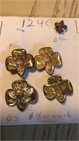 5 Girl Scout Award Pins