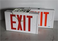 Lot of 2, Hard-Wired Emergency Exit Signs
