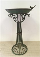 LARGE ORNATE WROUGHT IRON BIRD BATH