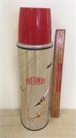 VINTAGE 1960'S SPORTSMAN THERMOS- FLY FISHING