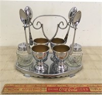 VINTAGE CHROME HOT DRINK CADDY