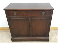 MAHOGANY 2 DOOR CABINET WITH DRAWER