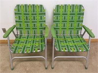 GREAT RETRO FOLDING LAWN CHAIRS - GREAT COLORS