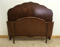 ANTIQUE DOUBLE BED WITH CURVED FOOTBOARD-WOW