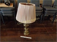 Heavy Brass Lamp with Shade 2