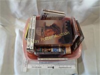 John Wayne Wood Box, DVD's, CD's & Tapes