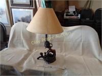 Pistol & Spurs Lamp with Shade