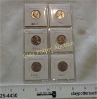Sleeve of 6 Old Jefferson Nickels
