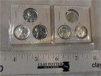 2 Sets of 1943 Steel Cents Mint P, D & S