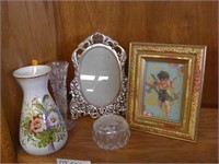 Angel, Frame, & Vases