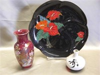 Ceramic Decorative Platter & Vases