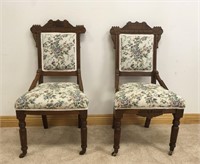 CLEAN VICTORIAN UPHOLSTERED CHAIRS