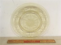 YELLOW DEPRESSION GLASS PLATE