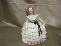 Porcelain Figurine Trinket Box