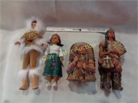 4 Collector Indian Decors & Dolls