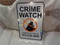 Metal CRIME WATCH Sign