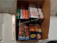 Box of DVD's, Video Cassettes & Audio Book