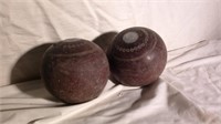 Pair Of Lawn Rolling Balls
