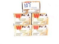 Lot of 5 boxes W Military Classic 7.62 x 39mm ammo