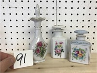 3 PC. PORCELAIN DRESSER SET BOTTLES