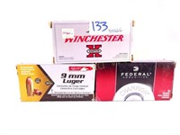 Lot of 3 boxes of Ammo 9mm Luger see below for det