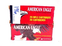 2 boxes of American Eagle 7.62x39mm Soviet ammo