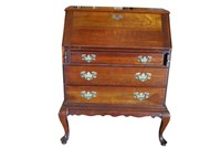 Solid Cherry Slant Front Secretary Bureau