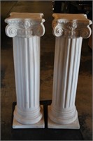 2- Ionic Column Pedestals 37" High