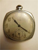 1930s Art Deco cushion case Bulova pocket watch