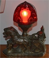 Antique Spelter Electric Table Lamp