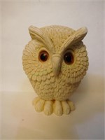 Midcentury cast composite owl figurine by Norleans