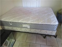 Double mattress and foundation with frame