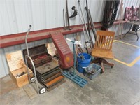 Assorted Tool Boxes, Dolly, Cement Tools, Yard Too