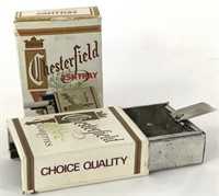 Vintage Chesterfield Ashtray Tin with Box