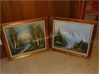 2-landscape paintings 29"x26"