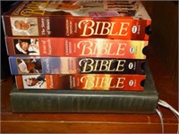 4 charleton heston bible vhs & living bible