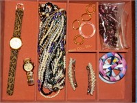 Necklaces, watches, barrettes & scarf clips