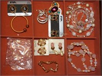 Necklaces, earrings, bracelet (holder not