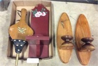 Lot Of  Wood Candle Holders, Bellows