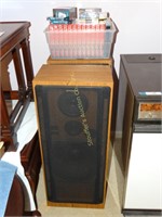 Pioneer floor speakers-set of 2 & box of new vhs