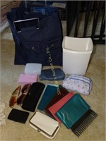 Glasses, soap cases, checkbook covers, cosmetic
