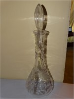 12" tall glass decanter with stopper