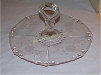 11" diameter glass cake plate
