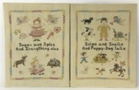 Vintage Cross Stitch Samplers, Children's Poem (2)